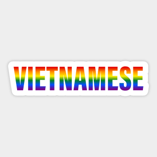 Rainbow Vietnamese LGBTQ Pride Sticker